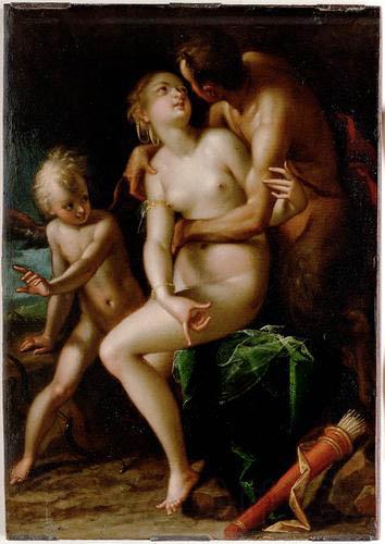 Hans von Aachen Jupiter Antiope und Amor Spain oil painting art